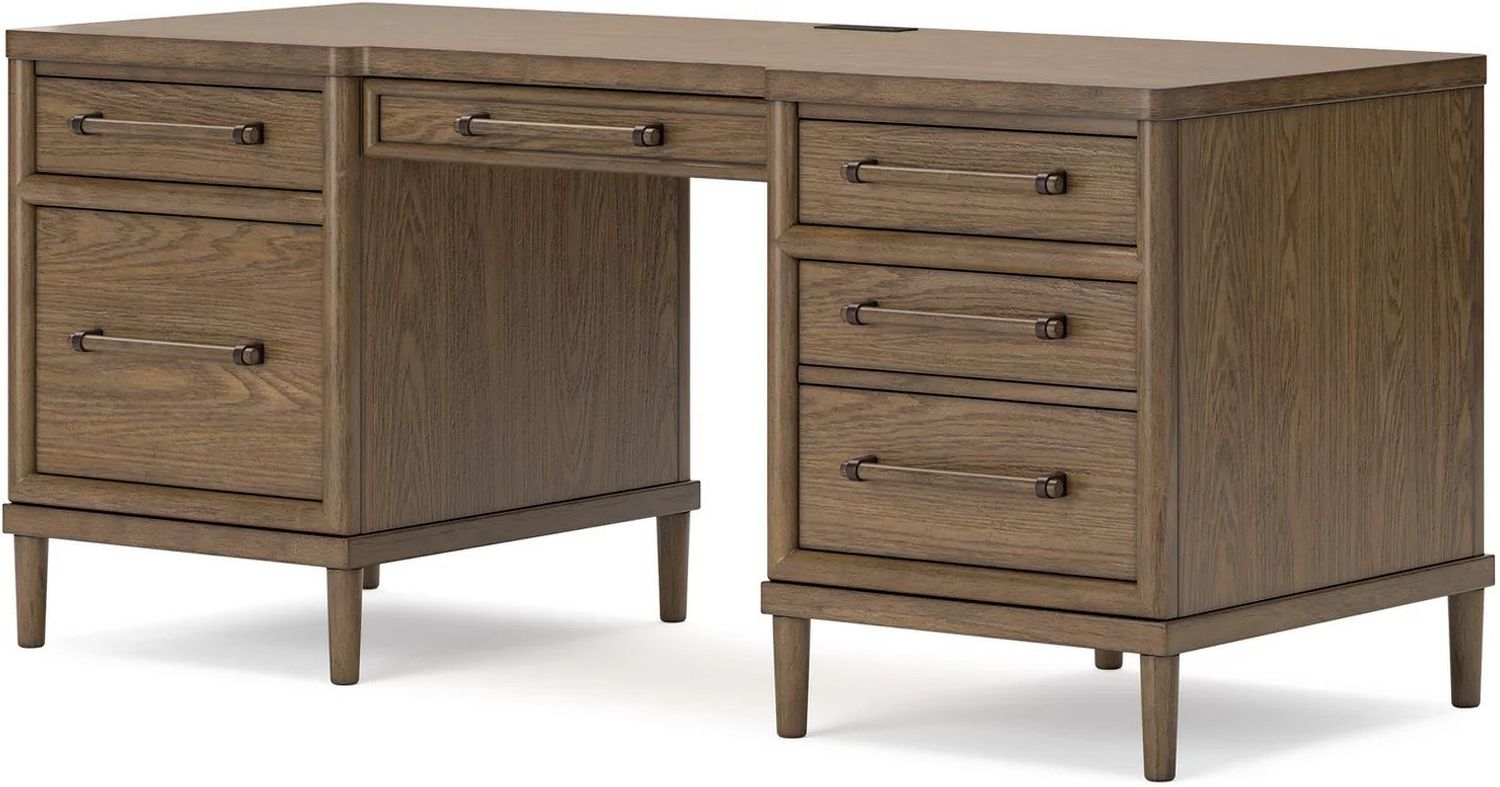Roanhowe 68 Inch Home Office Desk In Brown H76921