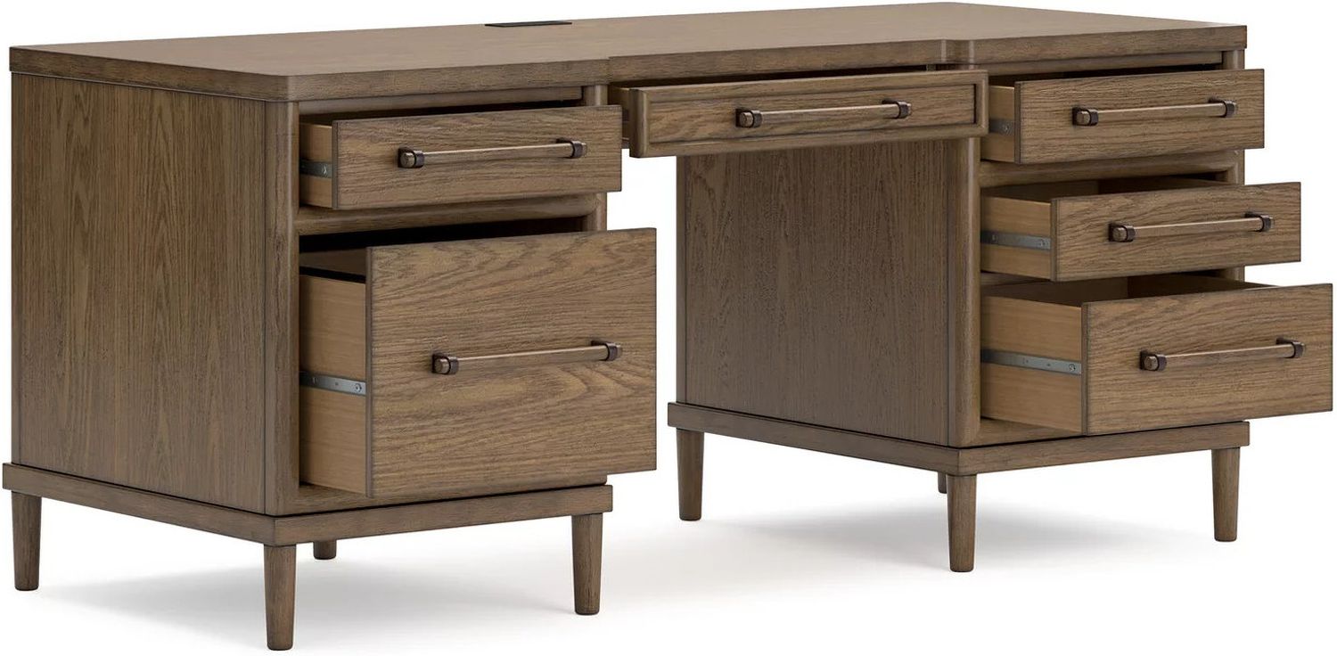 Roanhowe 68 Inch Home Office Desk In Brown H76921