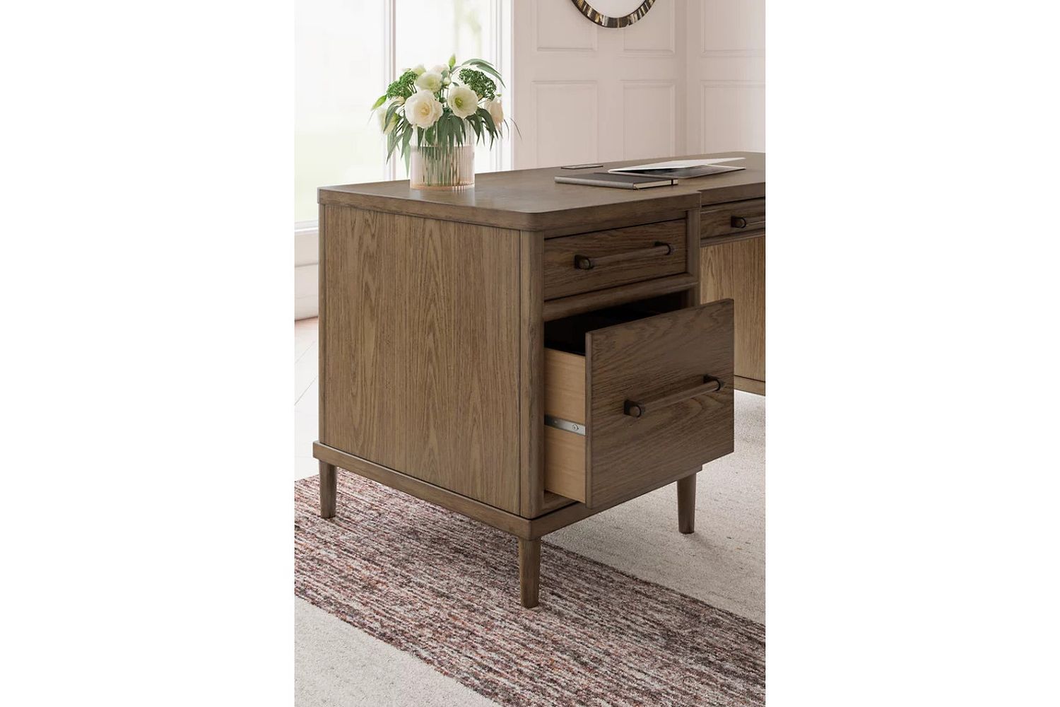 Roanhowe 68 Inch Home Office Desk In Brown H76921