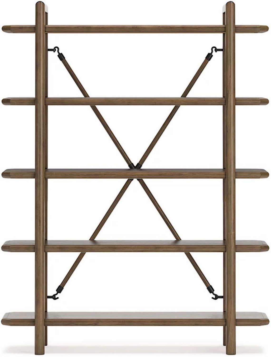 Roanhowe 71 Inch Bookcase In Brown H76970