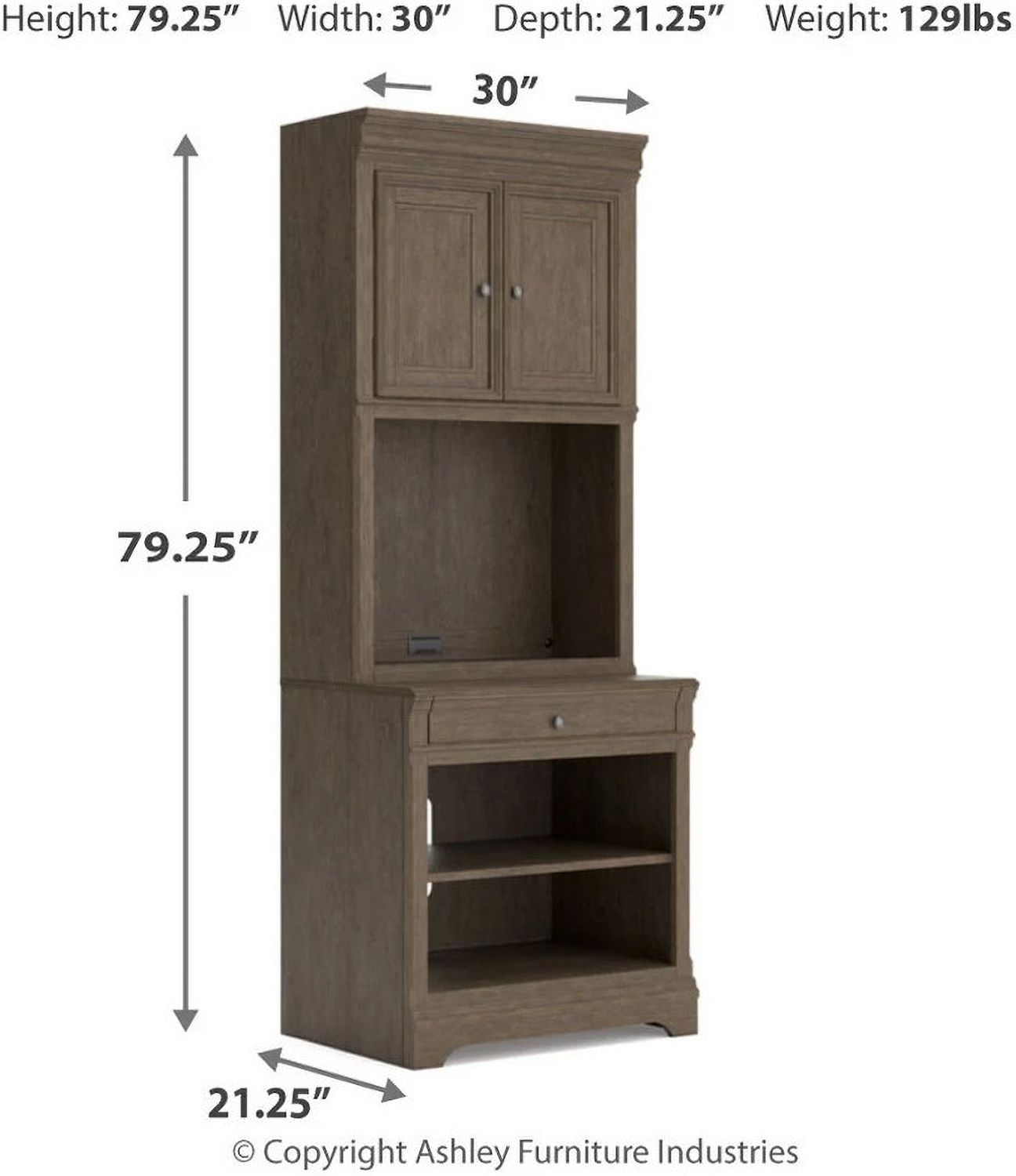 Janismore Bookcase In Weathered Gray H776H7