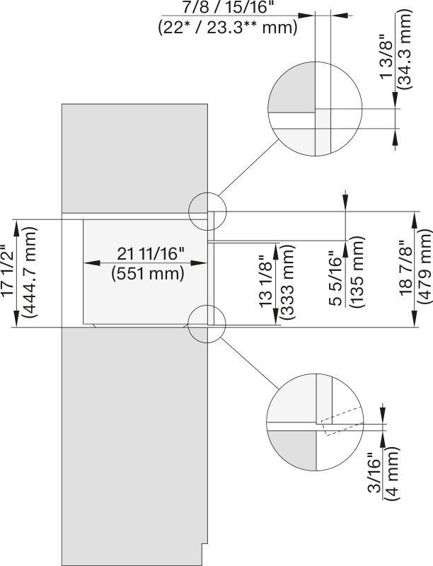 30" handleless compact speed oven H7870BMXOB