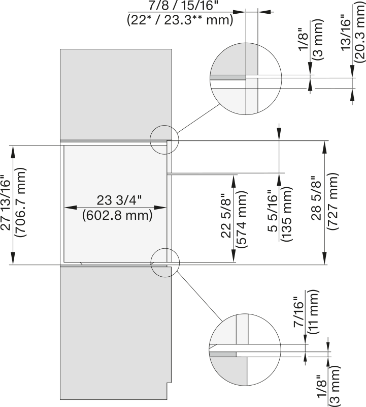 30" handleless oven H7880BPXOB