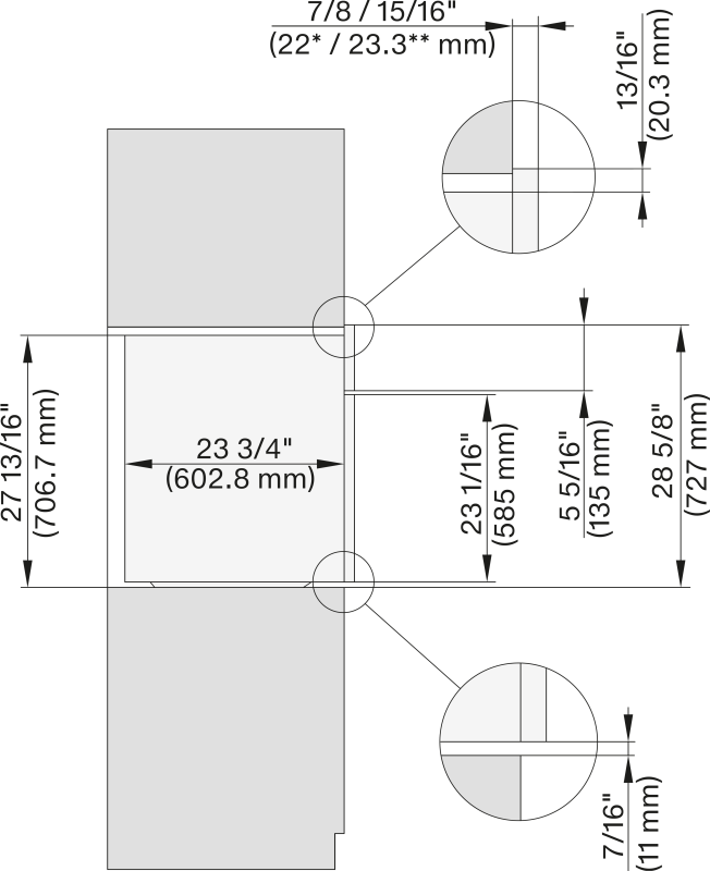 30" handleless oven H7880BPXOB