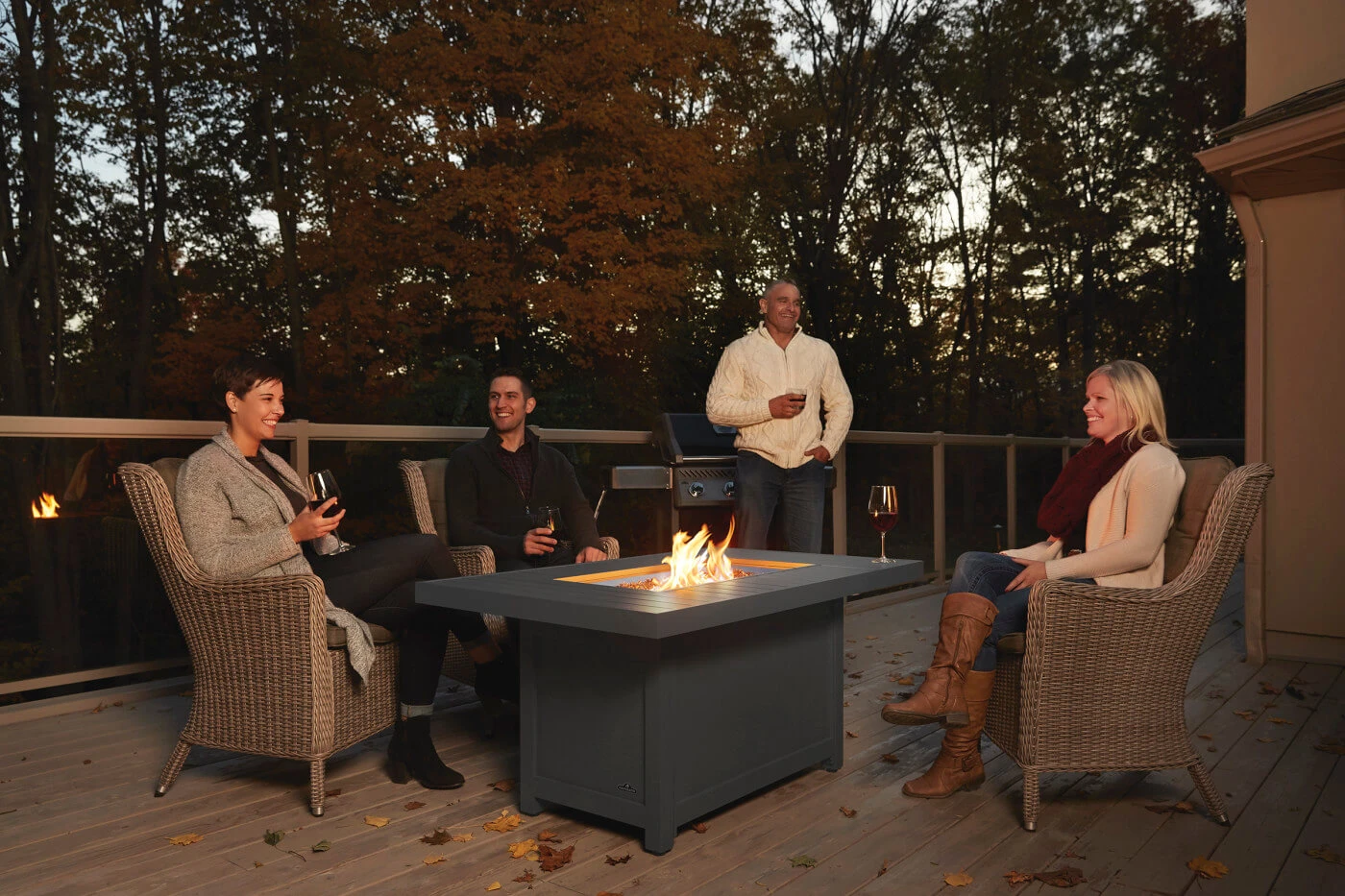 Hamptons Rectangle Patioflame® Table Fire Table HAMP1GY