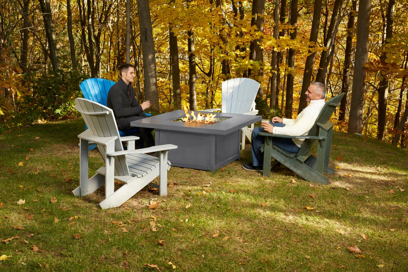Hamptons Square Patioflame® Table Fire Table HAMP2GY