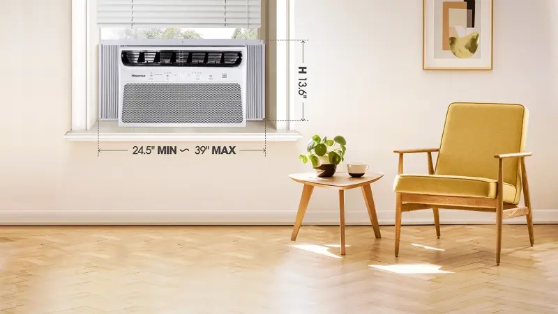 350-sq ft Smart Control Window Air Conditioner with Remote HAW0821CW1W