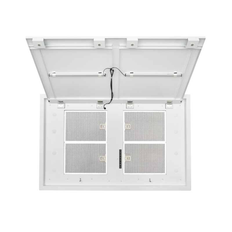 43-inch Ceiling Mounted Range Hood with LED Light Choice of blowers sold separately HBC1 Series HBC143EWH
