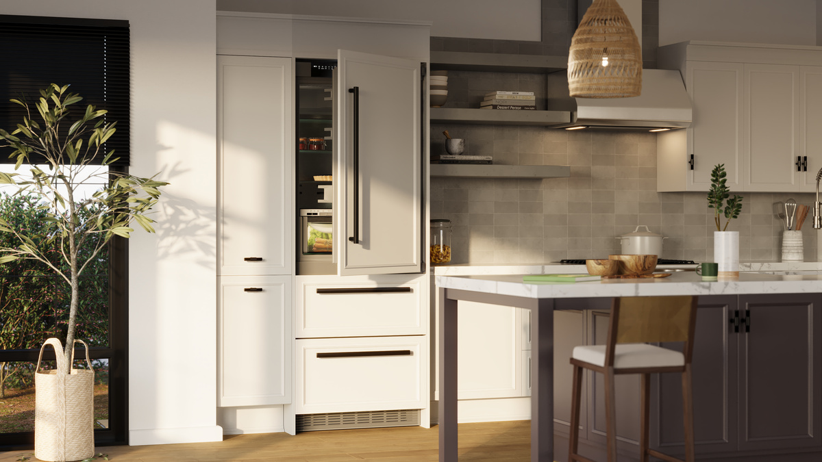 Fully Integrated Bottom Freezer Refrigerator, Right Hinged HC1580G