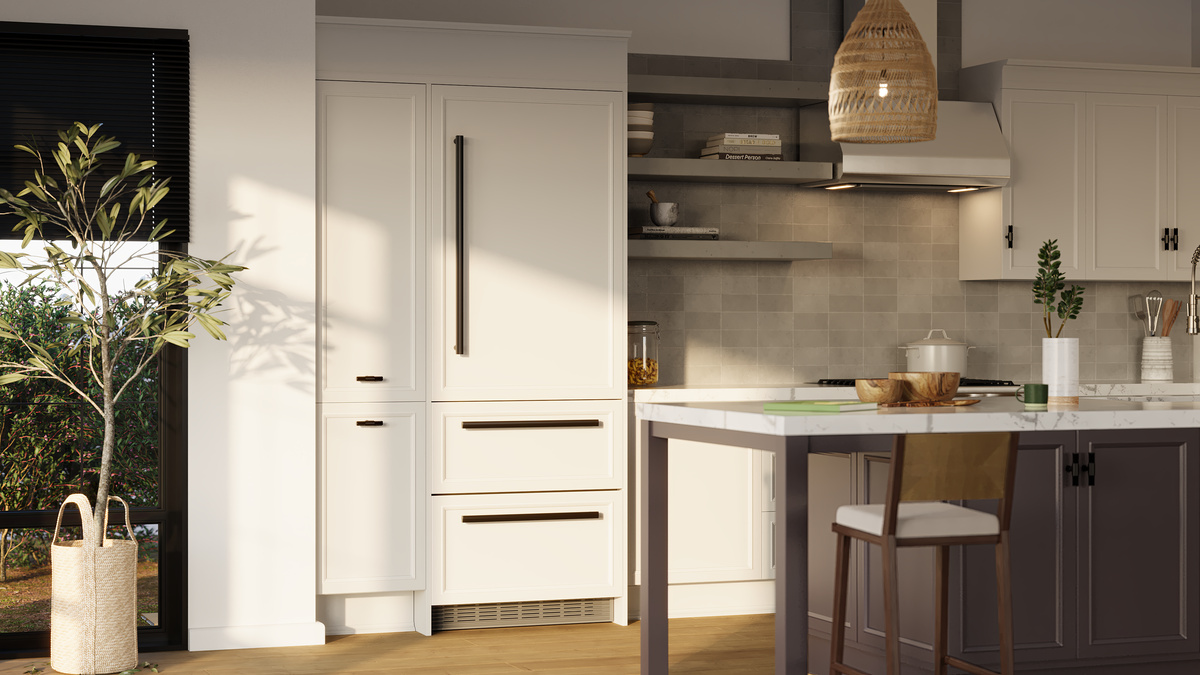Fully Integrated Bottom Freezer Refrigerator, Right Hinged HC1580G