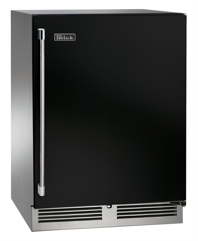 Perlick's Front Venting 24-inch Undercounter Refrigerator features two (2) full-extension shelves and 5.3 cubic feet of space to provide ample storage for 144 or 5 cases of bottled beverages 