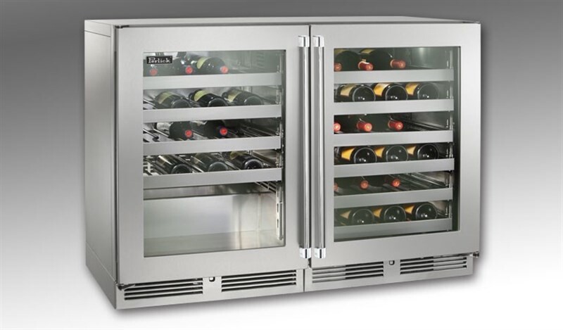 Perlick's 48" Dual Zone Front Venting Undercounter Refrigerator features two independently controlled temperature. A refrigerator (34°F-42°F) zone & Wine (40°F-65°F) allow beverages to be sto