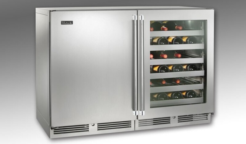 Perlick's 48" Dual Zone Front Venting Undercounter Refrigerator features two independently controlled temperature. A refrigerator (34°F-42°F) zone & Wine (40°F-65°F) allow beverages to be sto HC48RW