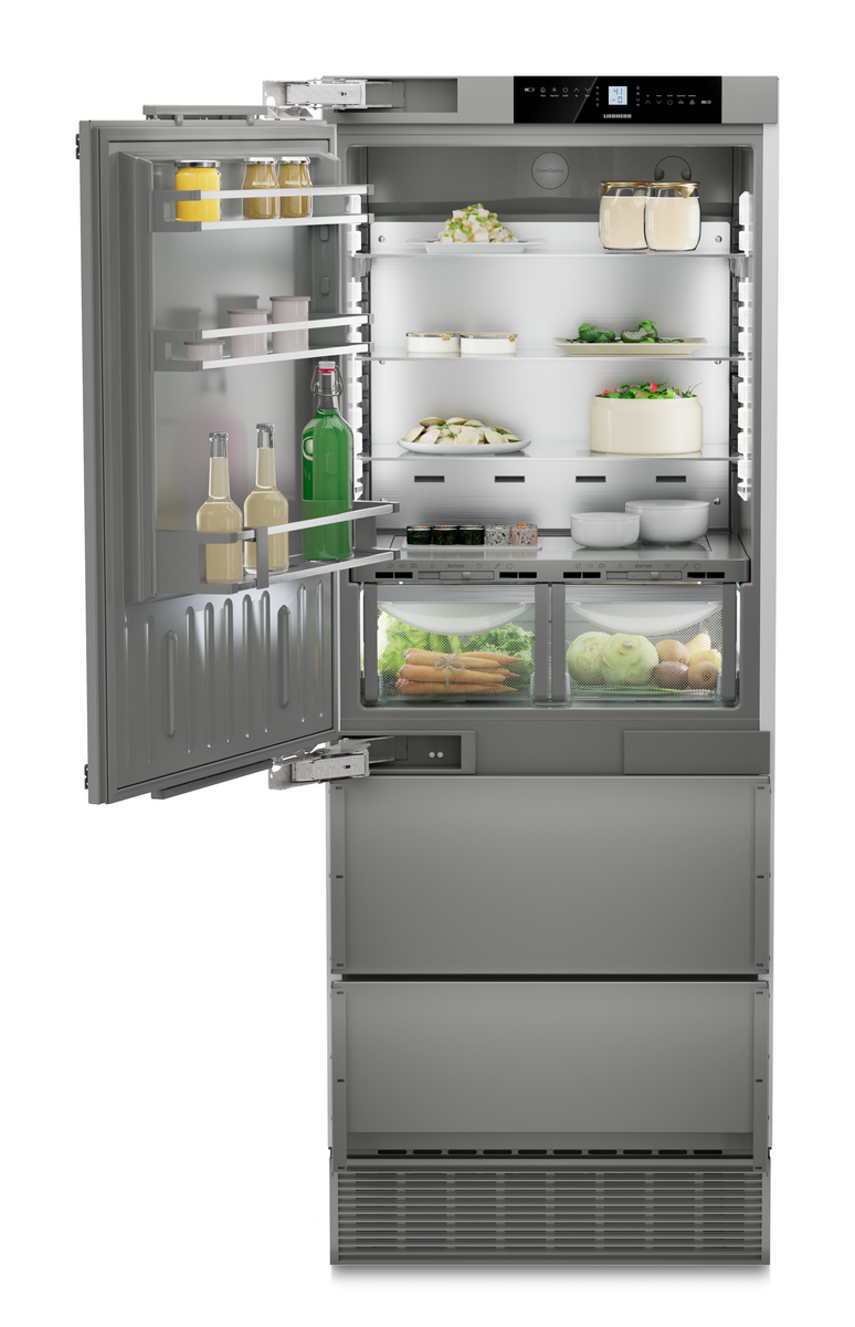 Combined refrigerator-freezer with BioFresh and NoFrost for integrated use HCB1591G