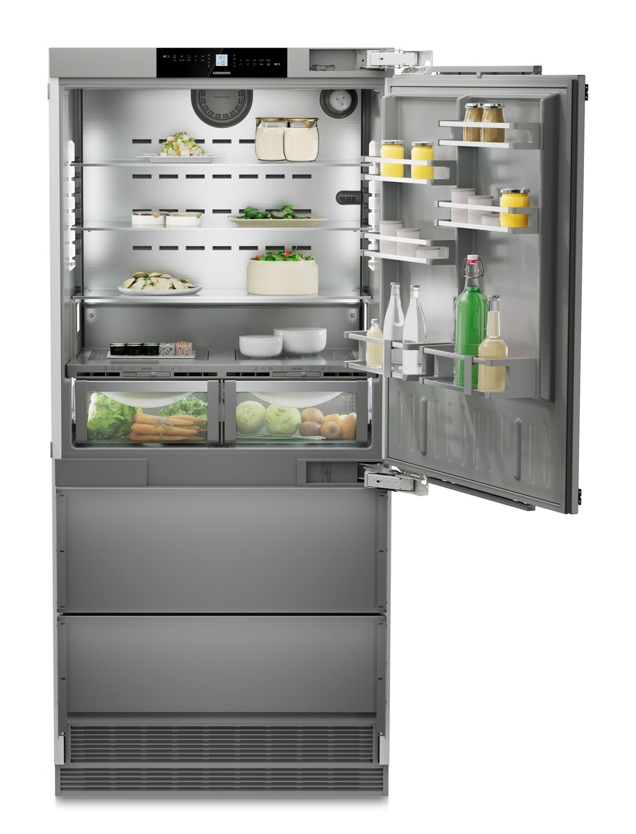 Combined refrigerator-freezer with BioFresh and NoFrost for integrated use HCB2090G