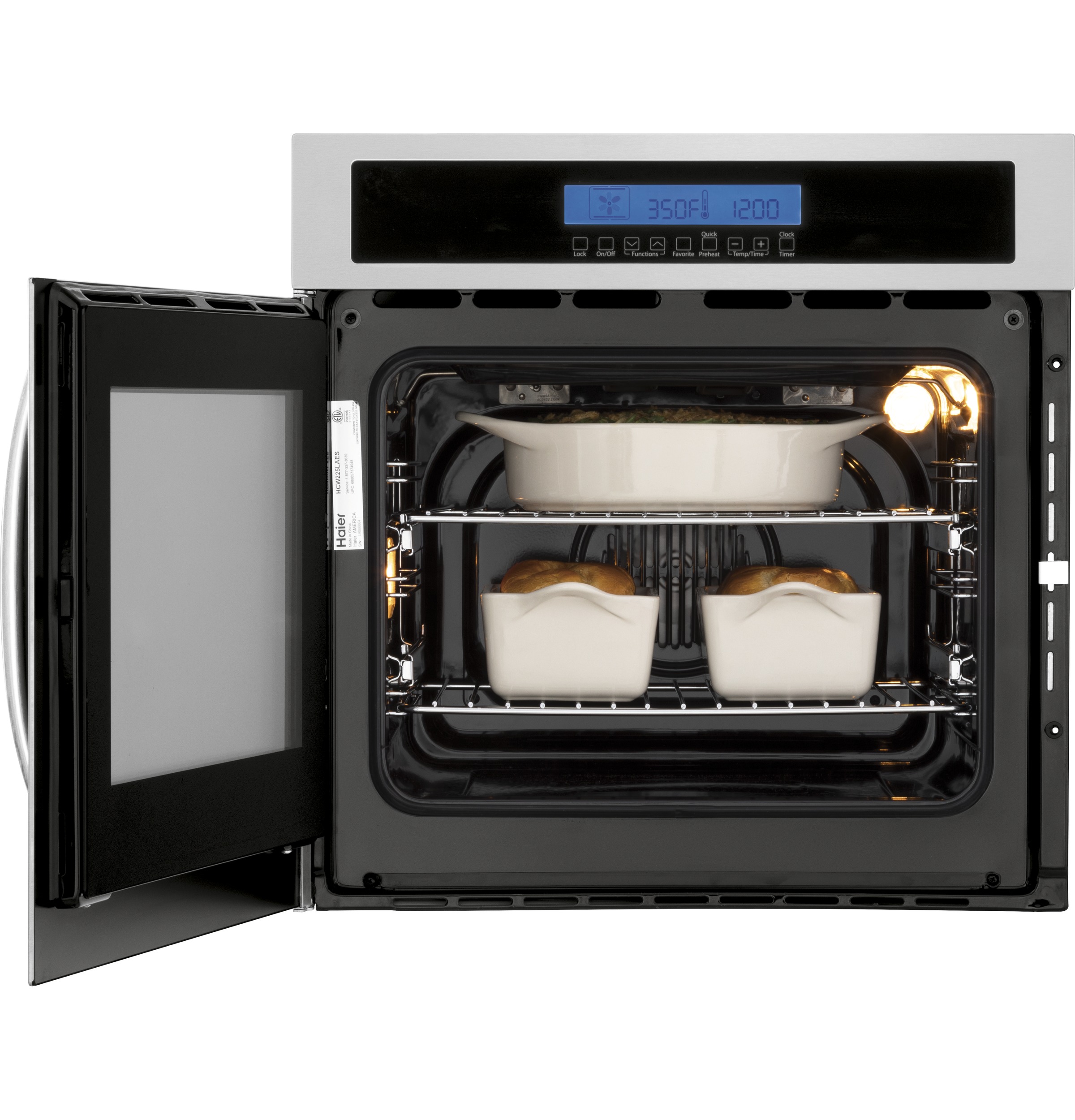 24" Single 2.0 Cu. Ft. Left-Swing True European Convection Oven HCW225LAES