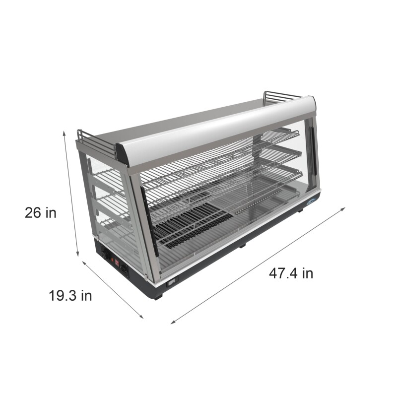 48 in. Glass Countertop Display Warmer, 6.5 cu. ft HDC6C, product image 9 of 10