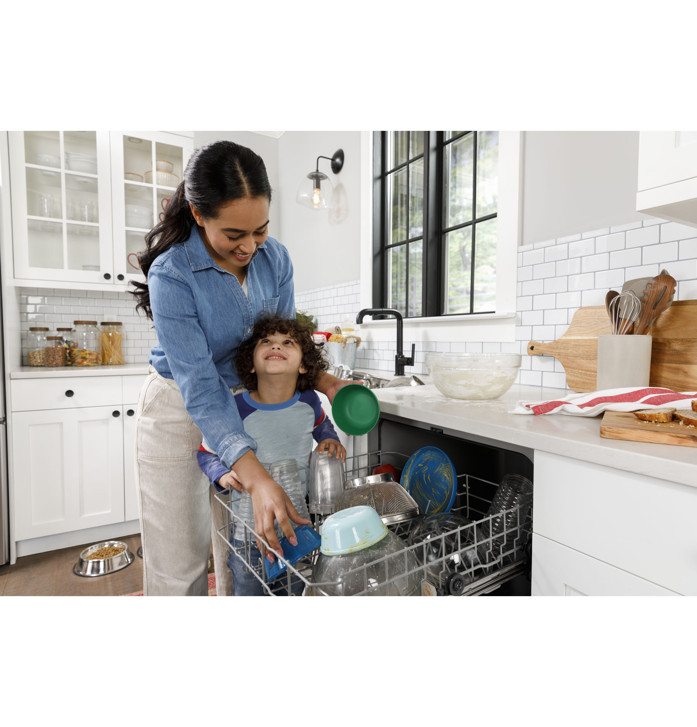 One Button Dishwasher With Plastic Interior HDF310PGRBB