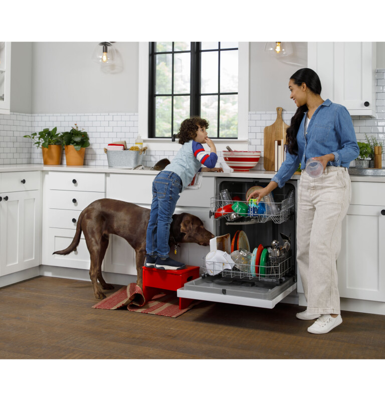 Two Button Dishwasher with Plastic Interior HDF330PGRBB