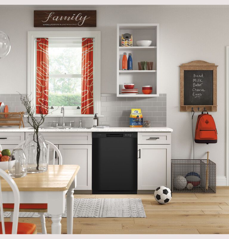 Two Button Dishwasher with Plastic Interior HDF330PGRBB