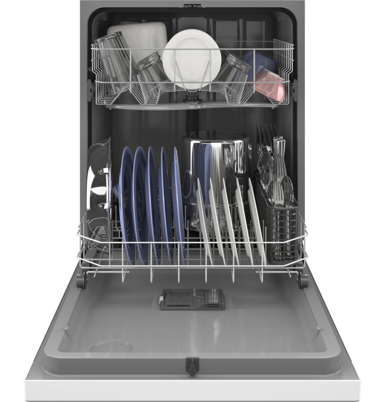 Two Button Dishwasher with Plastic Interior HDF330PGRWW
