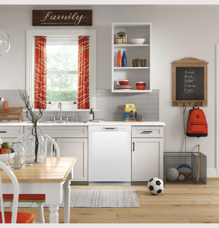 Two Button Dishwasher with Plastic Interior HDF330PGRWW