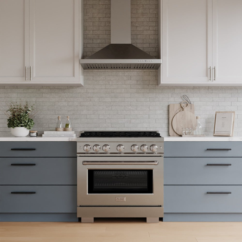 36 in. 5.2 cu. ft. Select Dual Fuel Range with 6 Burner Gas Cooktop and Electric Convection Oven HDR36