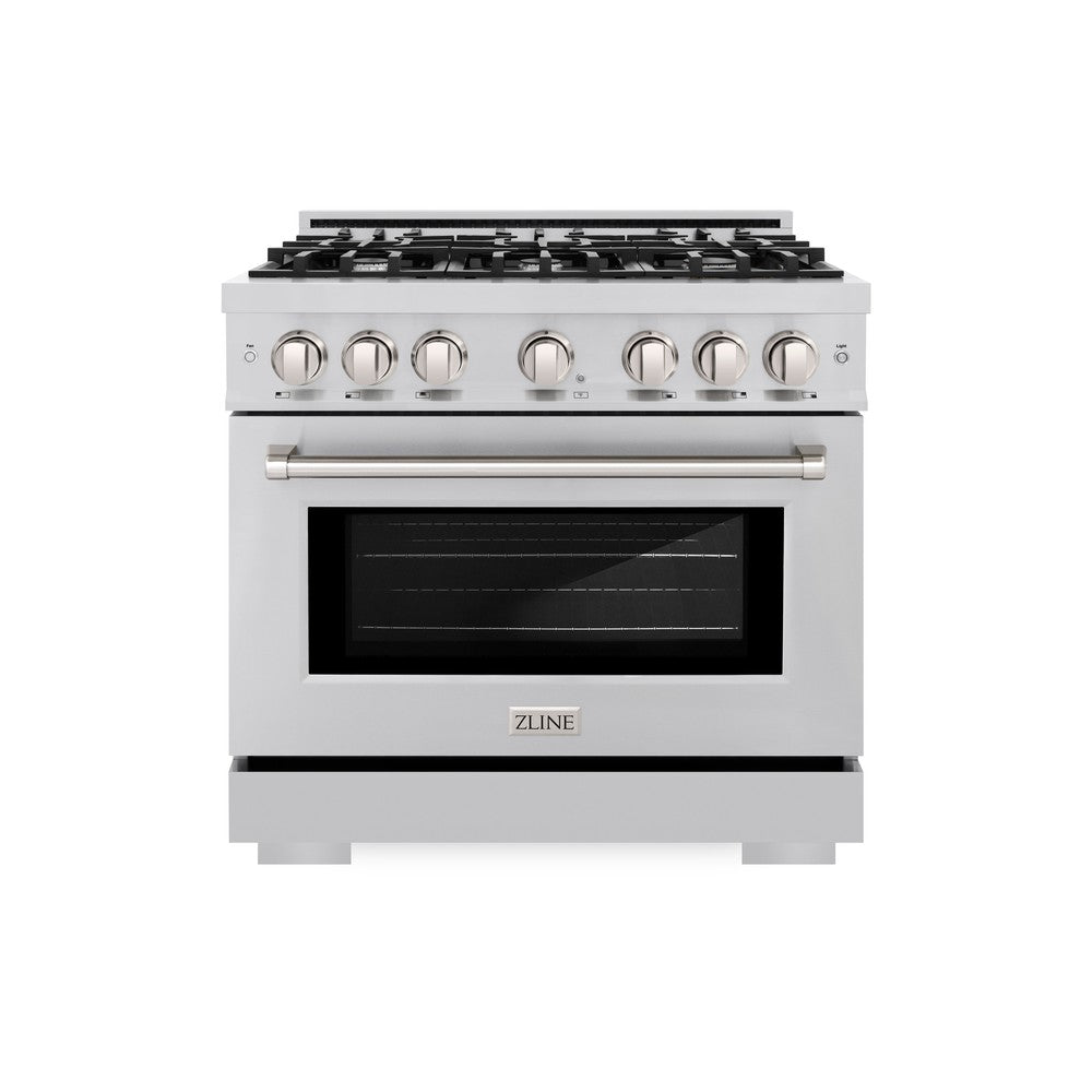 36 in. 5.2 cu. ft. Select Dual Fuel Range with 6 Burner Gas Cooktop and Electric Convection Oven HDR36