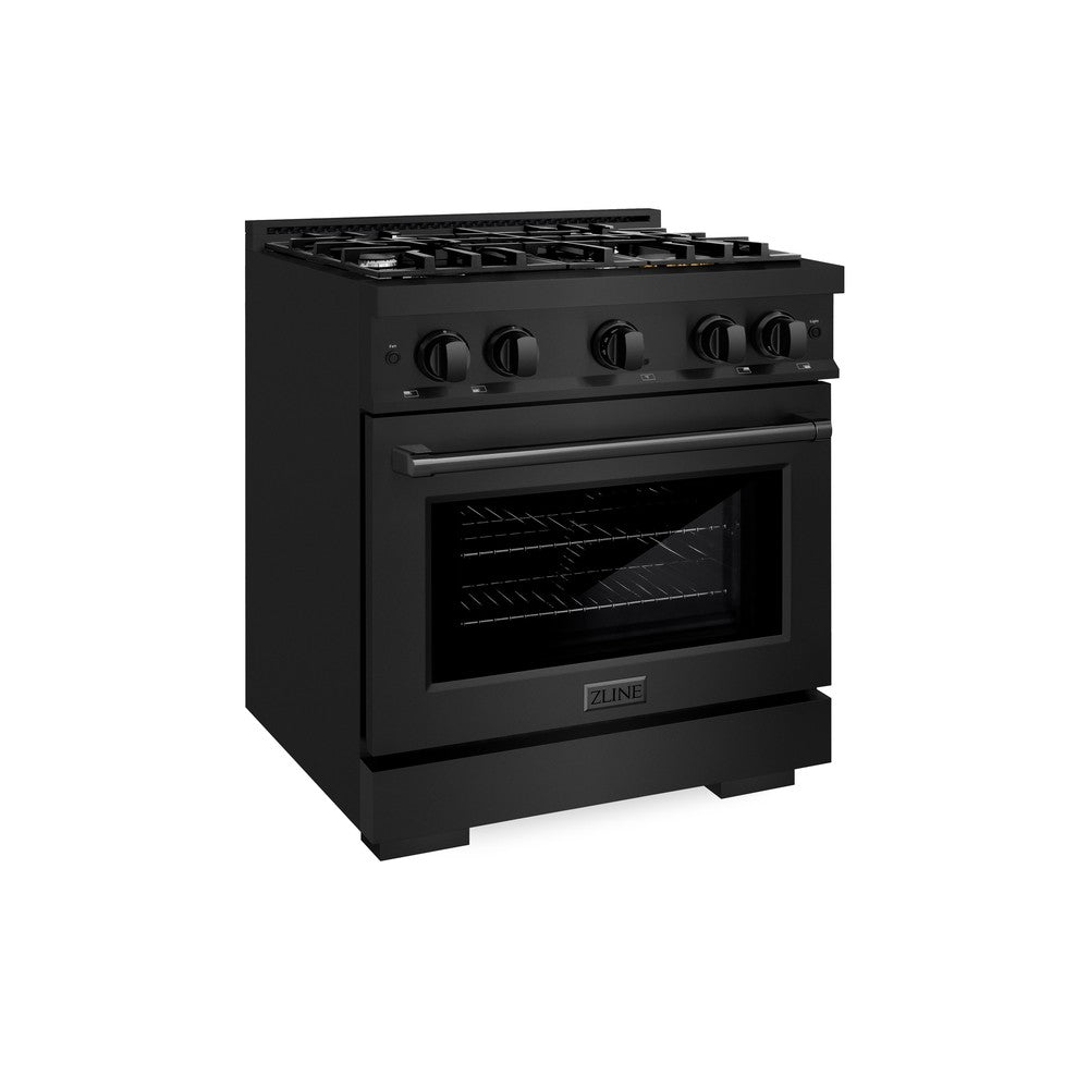 30 in. 4.2 cu. ft. Select Dual Fuel Range with 4 Burner Gas Cooktop and Electric Convection Oven HDRB30