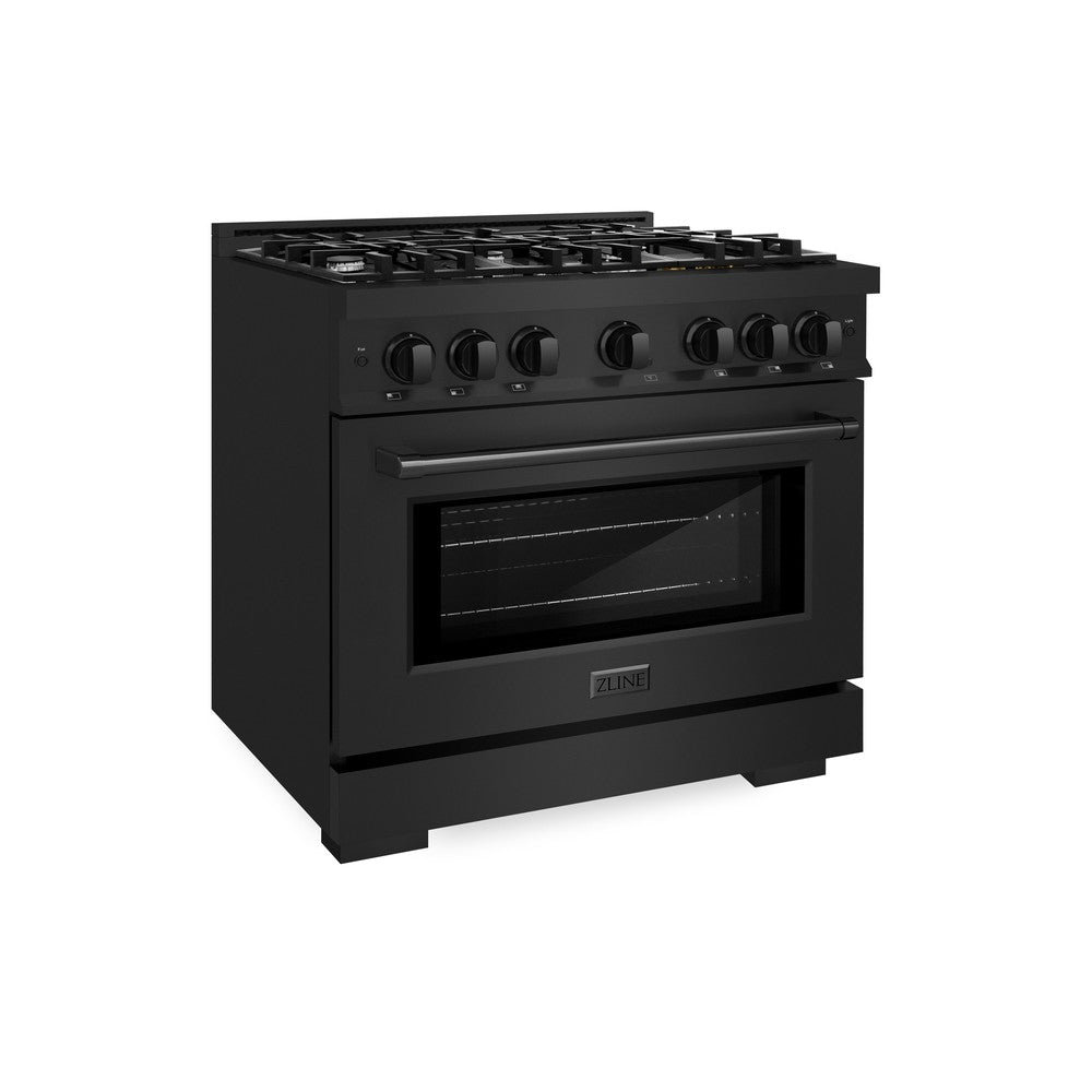 36 in. 5.2 cu. ft. Select Dual Fuel Range with 6 Burner Gas Cooktop and Electric Convection Oven HDRB36