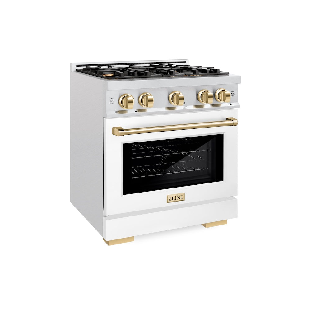 Autograph Edition 30 in. 4.2 cu. ft. Select Dual Fuel Range with 4 Burner Gas Cooktop and Electric Convection Oven HDRSZWM30G