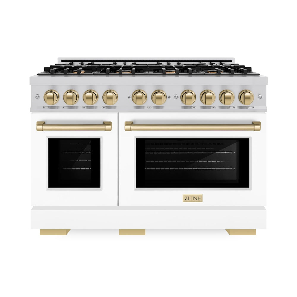 Autograph Edition 48 in. 6.7 cu. ft. Select Double Oven Dual Fuel Range with 8 Burner Gas Cooktop HDRSZWM48CB