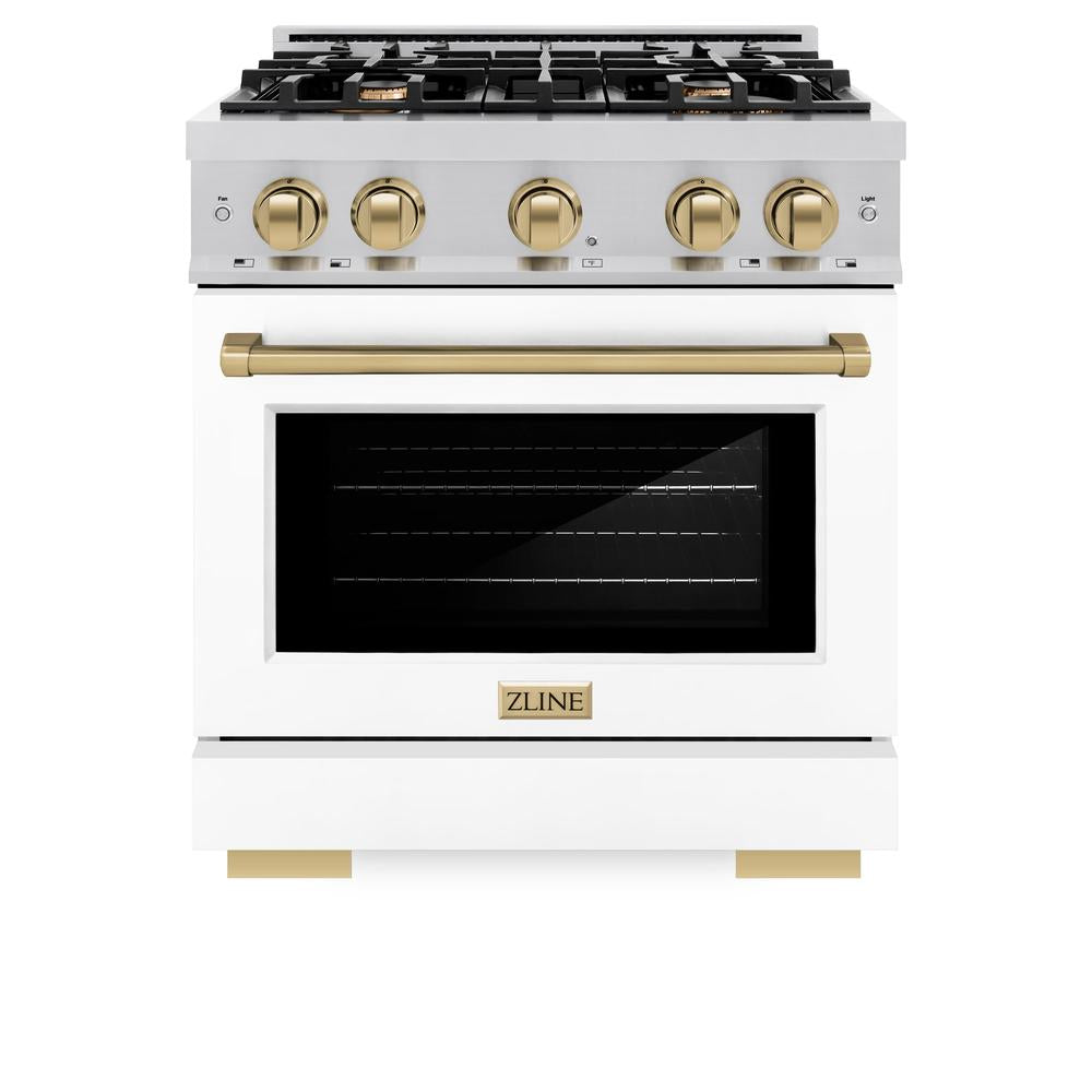 Autograph Edition 30 in. 4.2 cu. ft. Select Dual Fuel Range with 4 Burner Gas Cooktop and Electric Convection Oven HDRZWM30CB