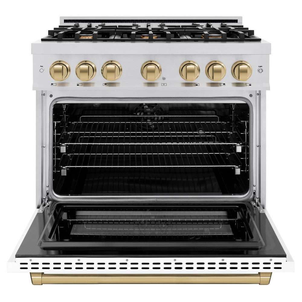 Autograph Edition 36 in. 5.2 cu. ft. Select Dual Fuel Range with 6 Burner Gas Cooktop and Electric Convection Oven HDRZWM36CB