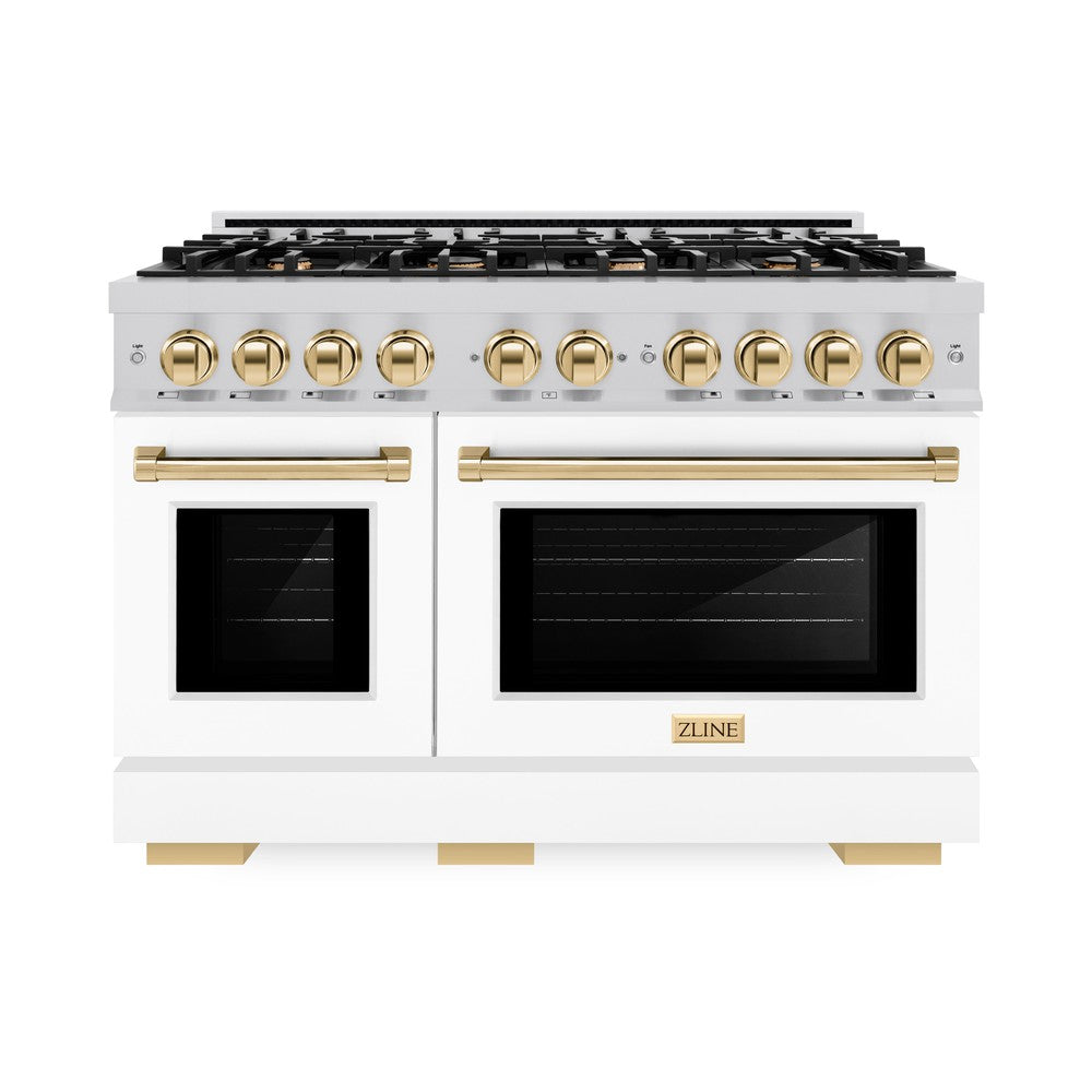 Autograph Edition 48 in. 6.7 cu. ft. Select Double Oven Dual Fuel Range with 8 Burner Gas Cooktop HDRZWM48G