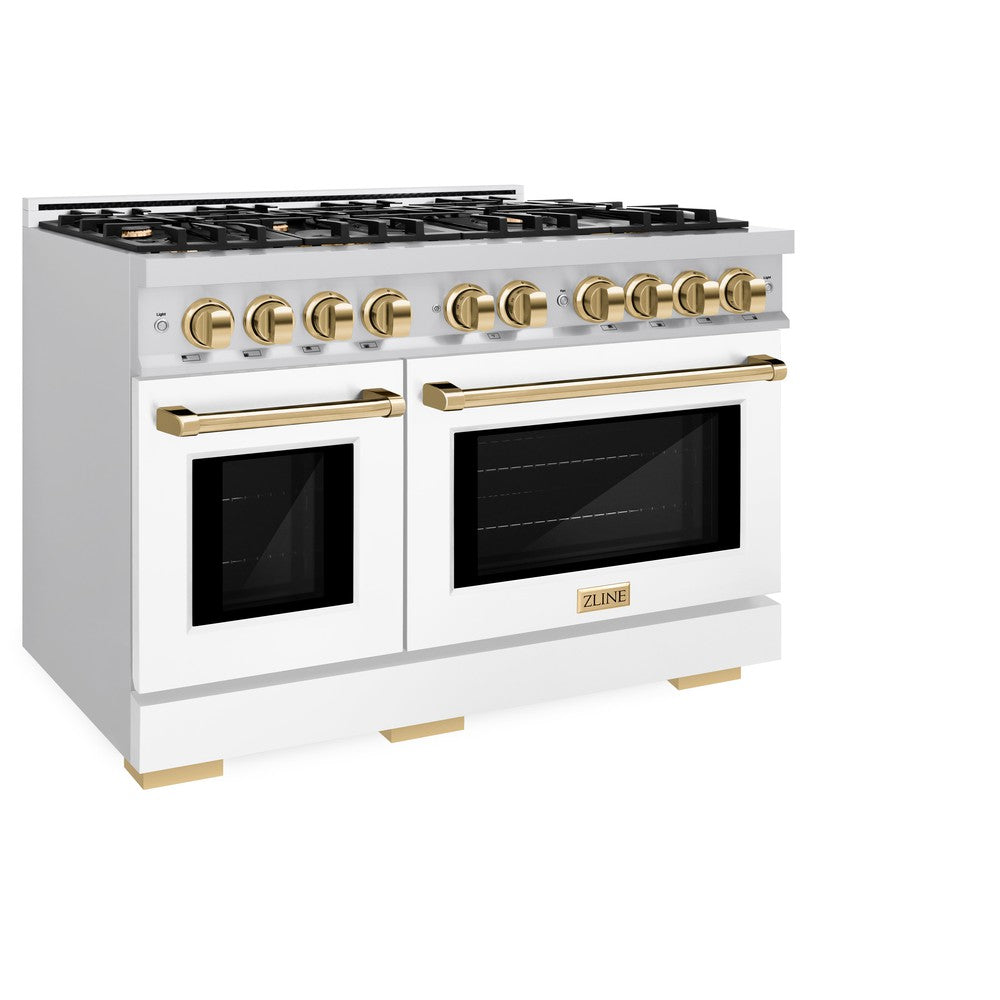 Autograph Edition 48 in. 6.7 cu. ft. Select Double Oven Dual Fuel Range with 8 Burner Gas Cooktop HDRZWM48G