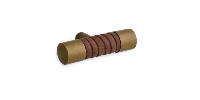 Cast & Forge #23 Leather Wrapped T Knob HDW23DLTPL03