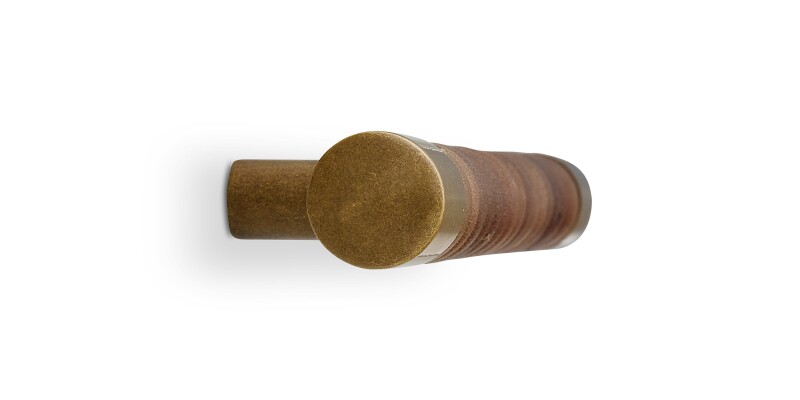 Cast & Forge #23 Leather Wrapped Bar Pull HDW23DLTPL04
