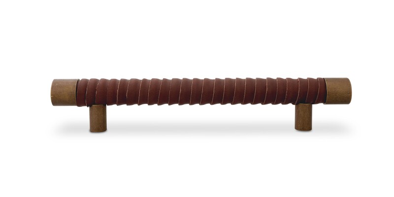 Cast & Forge #23 Leather Wrapped Bar Pull HDW23DLTPL06