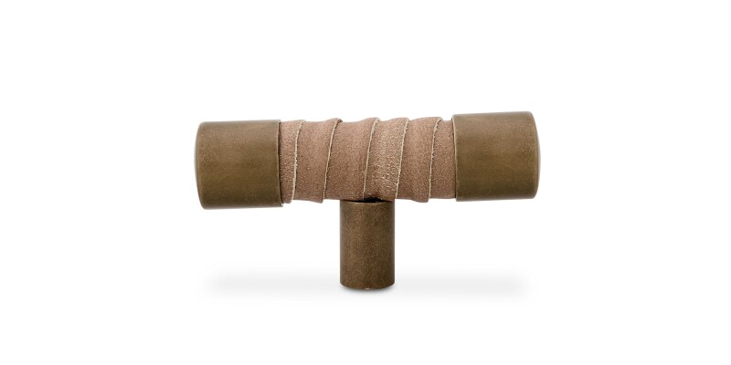 Cast & Forge #23 Leather Wrapped T Knob HDW23LLTPL03
