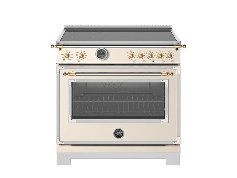 36 inch Induction Range, 5 Heating Zones and Cast Iron Griddle, Electric Self-Clean Oven - Gold Accents HER365ICFEPAG