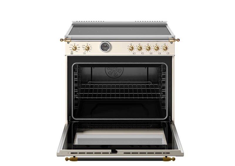 36 inch Induction Range, 5 Heating Zones and Cast Iron Griddle, Electric Self-Clean Oven - Gold Accents HER365ICFEPAG