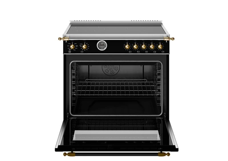 36 inch Induction Range, 5 Heating Zones and Cast Iron Griddle, Electric Self-Clean Oven - Gold Accents HER365ICFEPNG