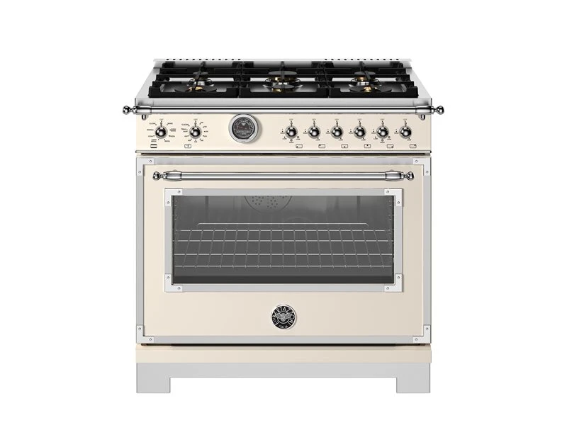 36 inch Dual Fuel Range, 6 Brass Burner and Cast Iron Griddle, Electric Self-Clean Oven HER366BCFEPAVT, product image 2 of 11