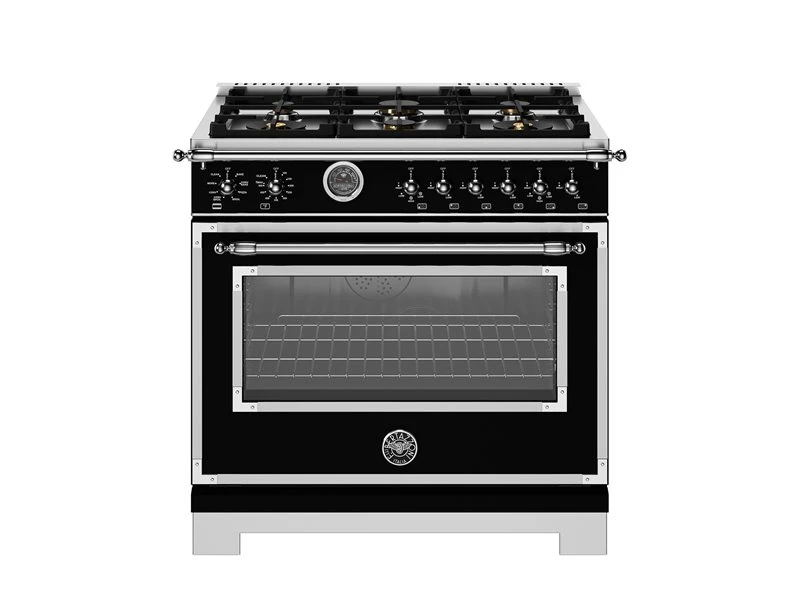 36 inch Dual Fuel Range, 6 Brass Burner and Cast Iron Griddle, Electric Self-Clean Oven HER366BCFEPNET