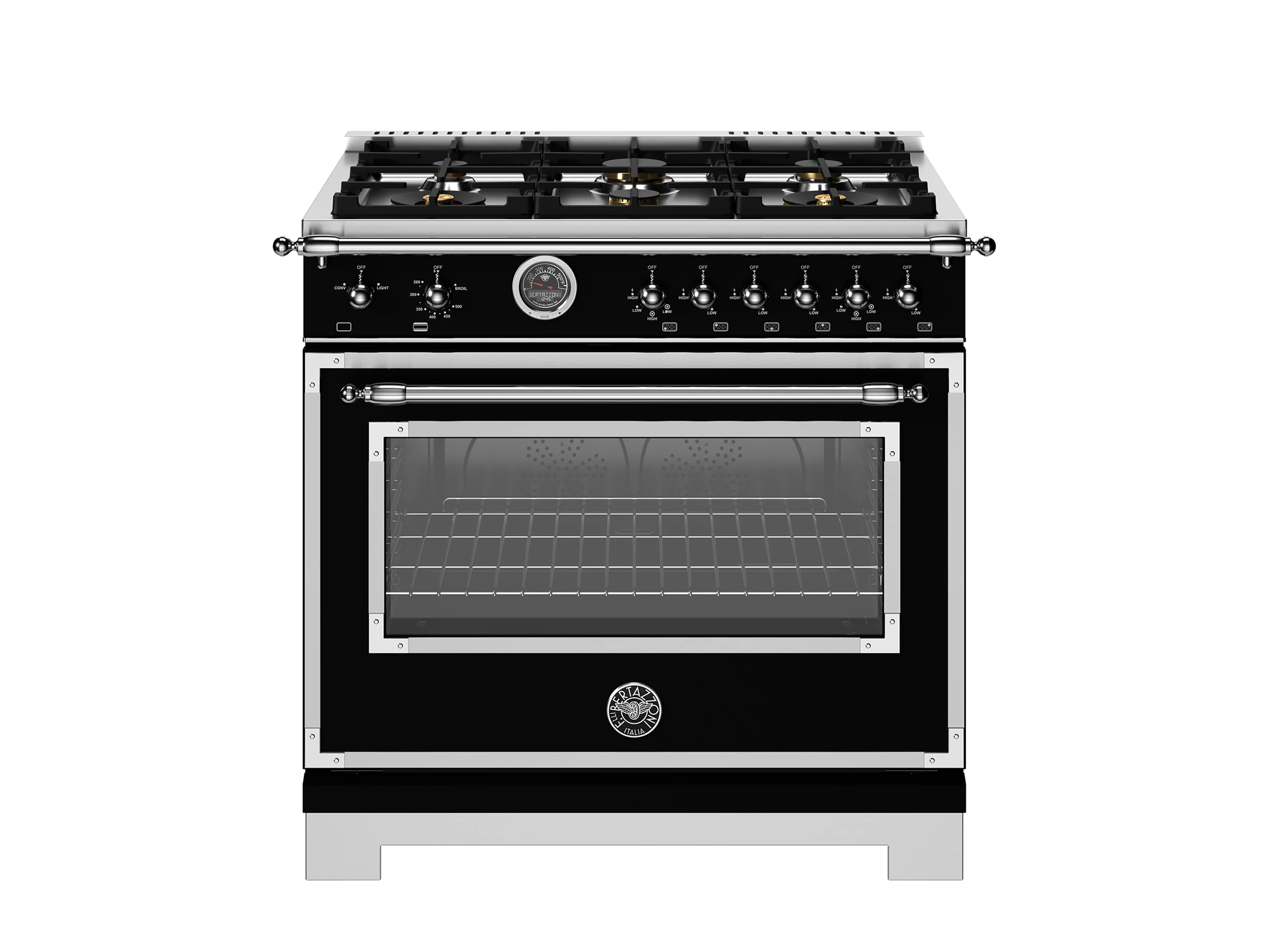 36 inch All Gas Range, 6 Brass Burners and Cast Iron Griddle HER366BCFGMNET