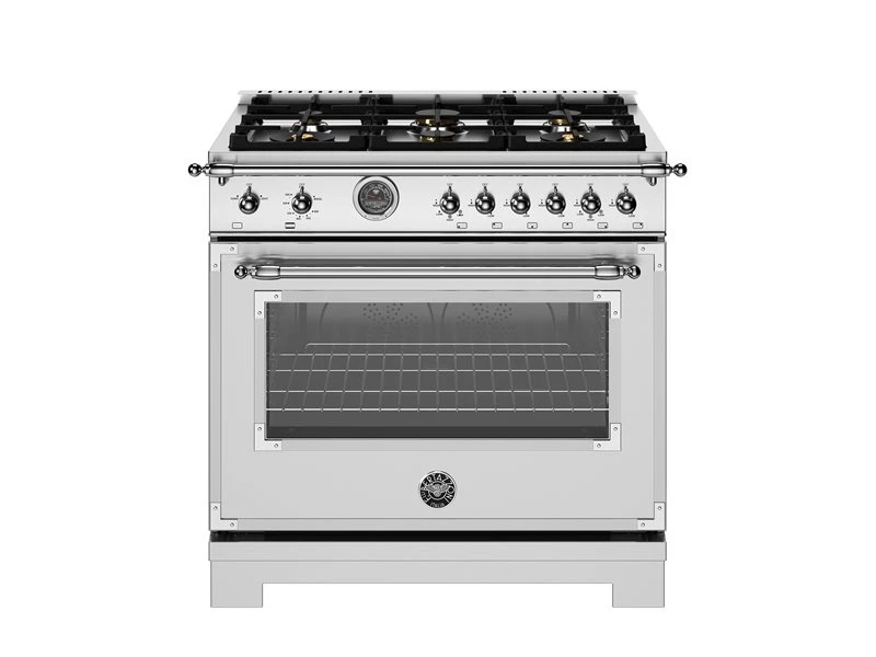 36 inch All Gas Range, 6 Brass Burners and Cast Iron Griddle HER366BCFGMXT