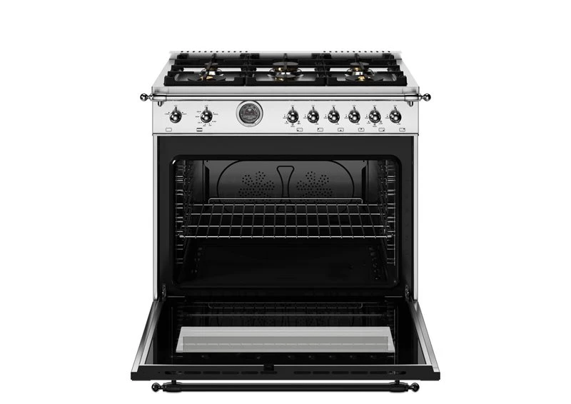36 inch All Gas Range, 6 Brass Burners and Cast Iron Griddle HER366BCFGMXT