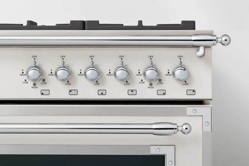 36 inch All Gas Range, 6 Brass Burners and Cast Iron Griddle HER366BCFGMXT