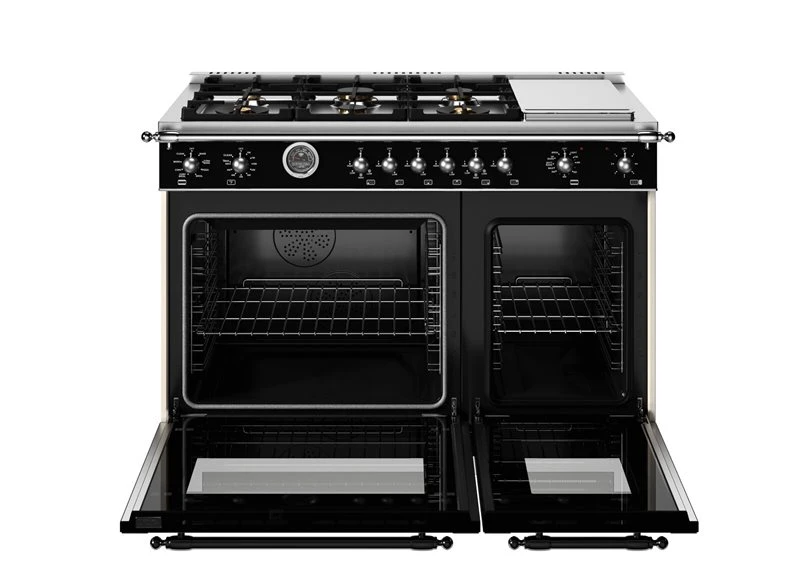 48 inch Dual Fuel Range, 6 Brass Burners and Griddle, Electric Self-Clean Oven HER486BTFEPNET